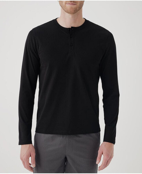 Men's Cotton Softspun Long Sleeve Henley