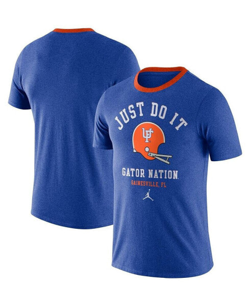 Men's Royal Florida Gators Vault Helmet Team Tri-Blend T-shirt