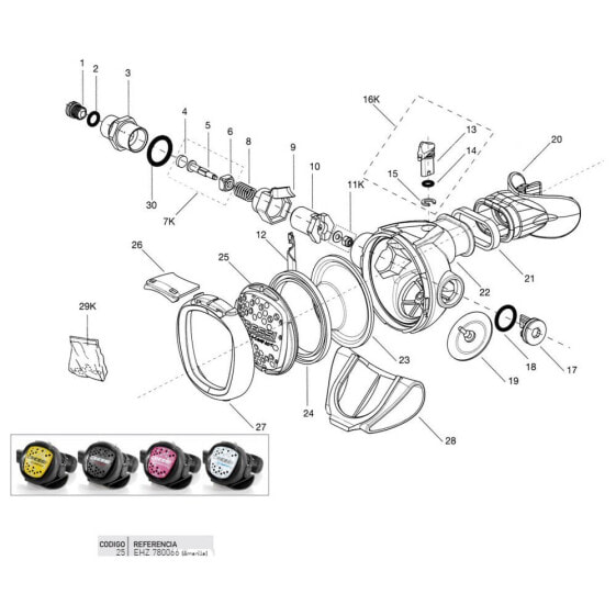 CRESSI Rubber Button XS Compact