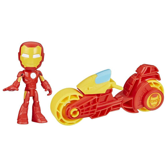 Фигурка SPIDEY AND HIS AMAZING FRIENDS Iron Man And Motorcycle Figure Серия: Iron Man And Motorcycle (Железный Человек и Мотоцикл)