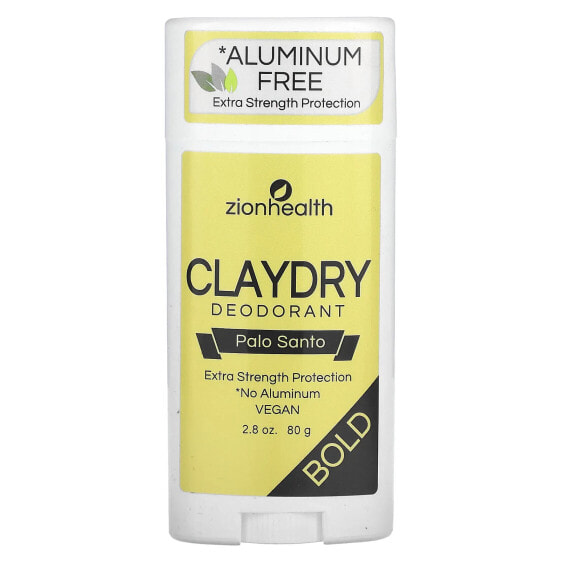 Дезодорант Zion Health Claydry, смело-пикантный, Palo Santo, 2.8 унции (80 г)