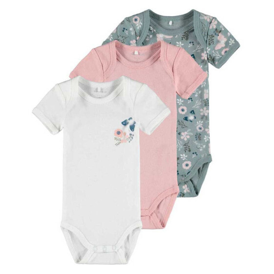 Боди для малышей Name It 3 Pack Baby Body органический 3-Pack