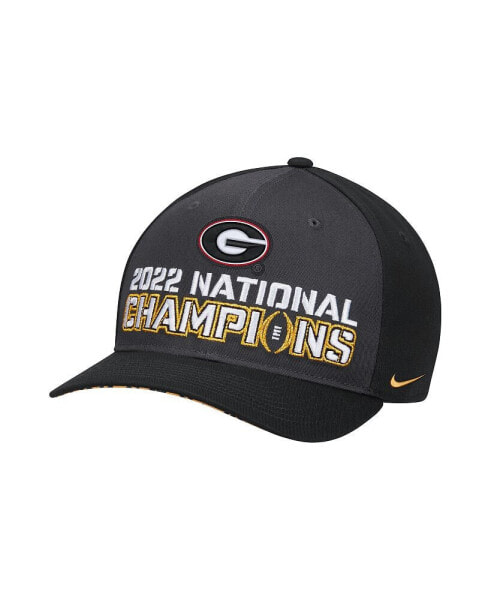 Men's Black, Charcoal Georgia Bulldogs College Football Playoff 2022 National Champions Locker Room CL99 Adjustable Hat