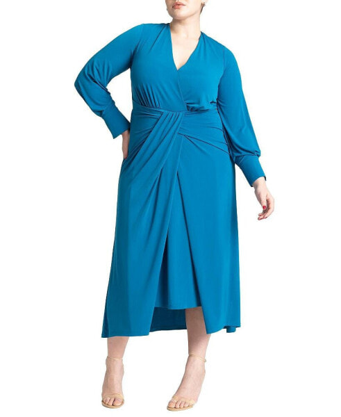 Plus Size Twist Detail Knot Dress