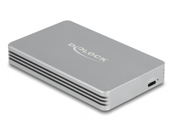 Delock 42018 - SSD enclosure - M.2 - M.2 - 40 Gbit/s - USB connectivity - Silver