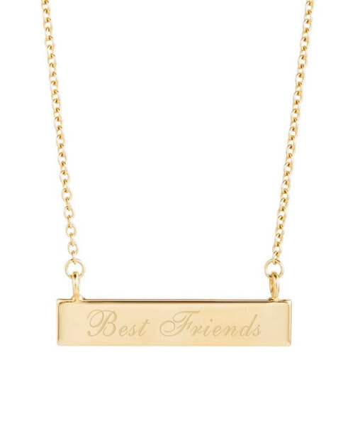 brook & york 14K Gold Plated Best Friends Bar Necklace
