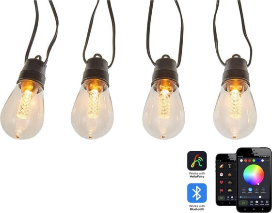 Beliani Girlanda świetlna ogrodowa ciepło-biała 15 x G40 Smart LED 12.5 m IP 44 ITILLEQ Lumarko!