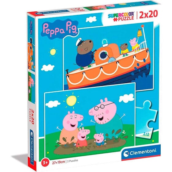 CLEMENTONI Peppa Pig Double Puzzle 2X20 Pieces