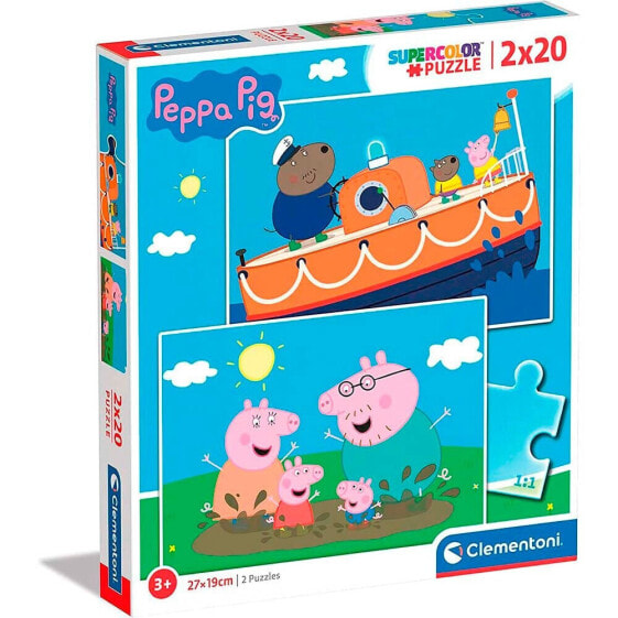 CLEMENTONI Peppa Pig Double Puzzle 2X20 Pieces