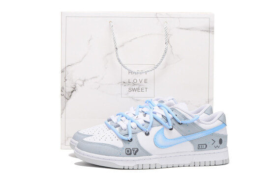 【定制球鞋】 Nike Dunk Low 电玩主题 vibe风 解构 高街 低帮 板鞋 男款 灰蓝 / Кроссовки Nike Dunk Low DV0831-101