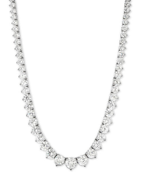 Diamond Fancy 16-3/4" Collar Tennis Necklace (10 ct. t.w.) in 14k White Gold