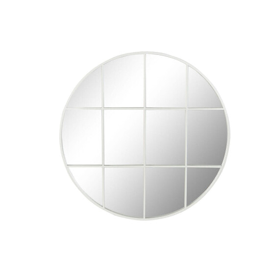 Настенное зеркало DKD Home Decor 80 x 2,5 x 80 cm Стеклянный Белый Железо Окно