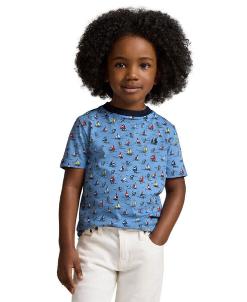 Toddler and Little Boys Sailboat-Print Cotton Jersey T-shirt