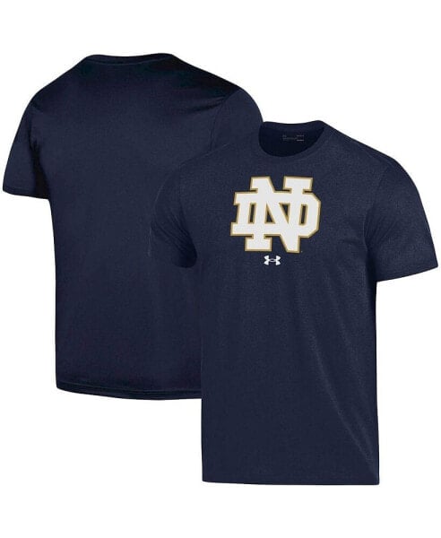 Men's Navy Notre Dame Fighting Irish School Logo Performance Cotton T-shirt