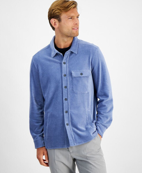 Men's Knit Cord Shirt Jacket, Created for Macy's