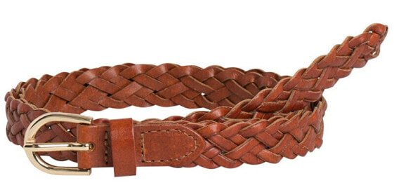 Women´s leather belt PCAVERY 17077740 Cognac