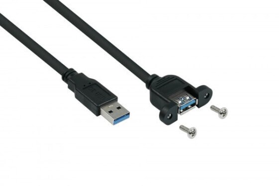 Good Connections UK30P-AEA-030S, 3 m, USB A, USB A, USB 3.2 Gen 1 (3.1 Gen 1), 5000 Mbit/s, Black