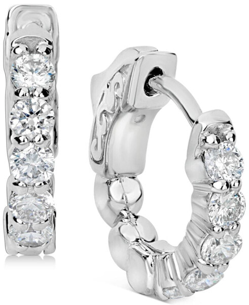 Серьги Macy's Diamond Huggie Hoop