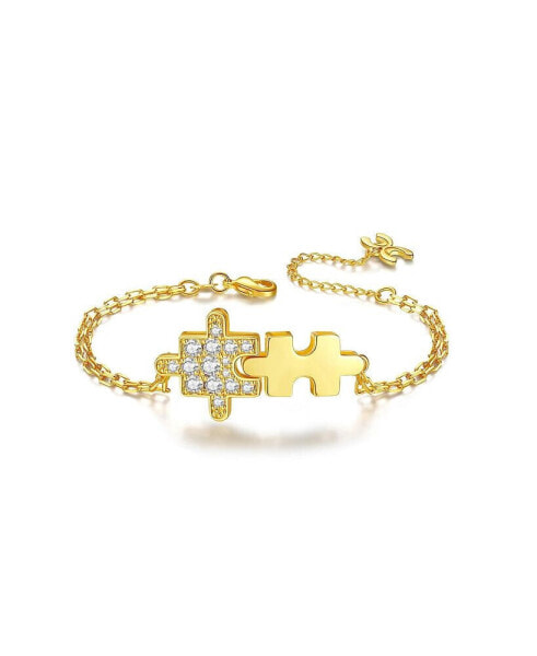 Jigsaw Puzzle Zirconia Bracelet