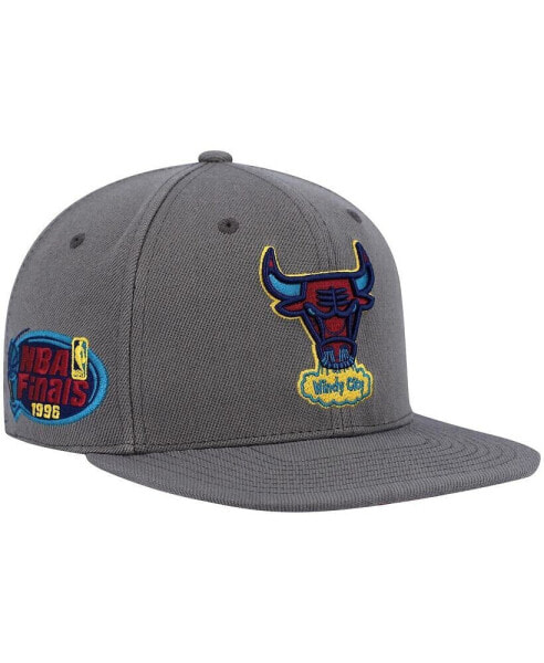 Черный регулируемый бейсбол Cap для мужчин Mitchell & Ness Chicago Bulls 1996 NBA Finals Hardwood Classics Carbon Cabernet