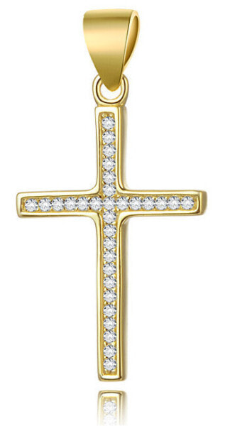 Посеребренный позолоченный кулон Крест AGH592-GOLD