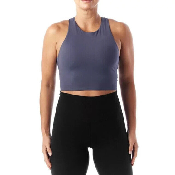 Avia Low Support Trainer Crop Sports Bra Women's S AC Gray Nylon Pullover Solid