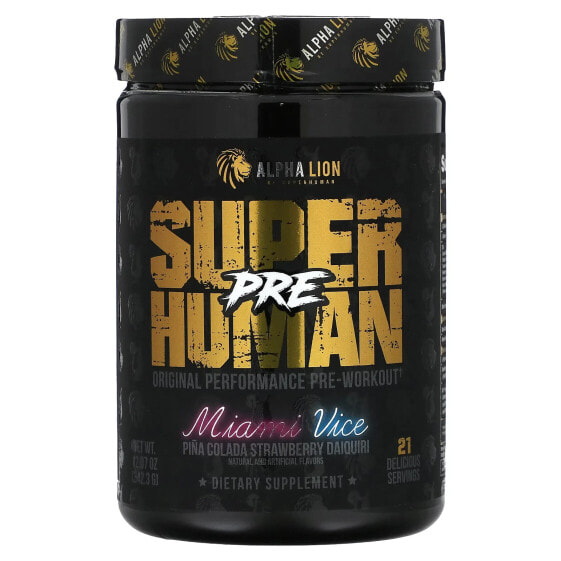 SuperHuman Pre, Miami Vice, Pina Colada Strawberry Daiquiri, 12.07 oz (342.3 g)