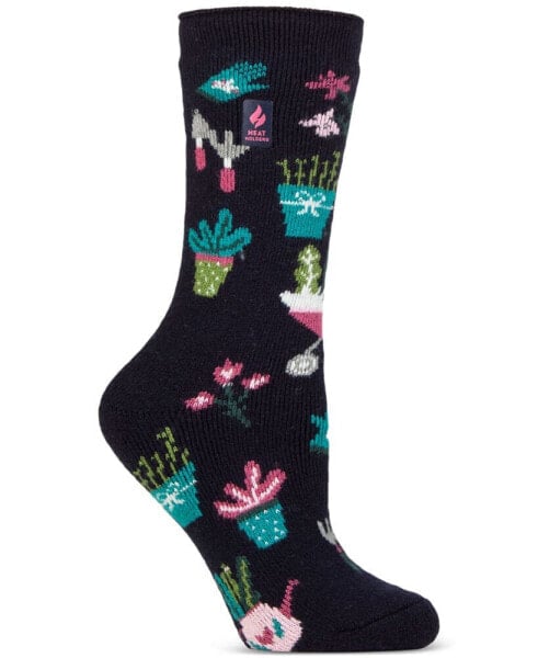 Women's Julianna Gardening Patterned Crew Socks