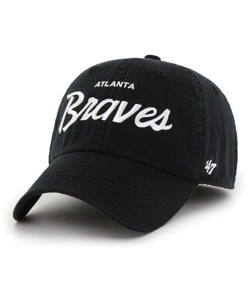 Men's Black Atlanta Braves Crosstown Classic Franchise Fitted Hat