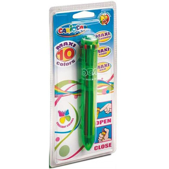 Ручка шариковая Carioca 10-цветовая Pen
