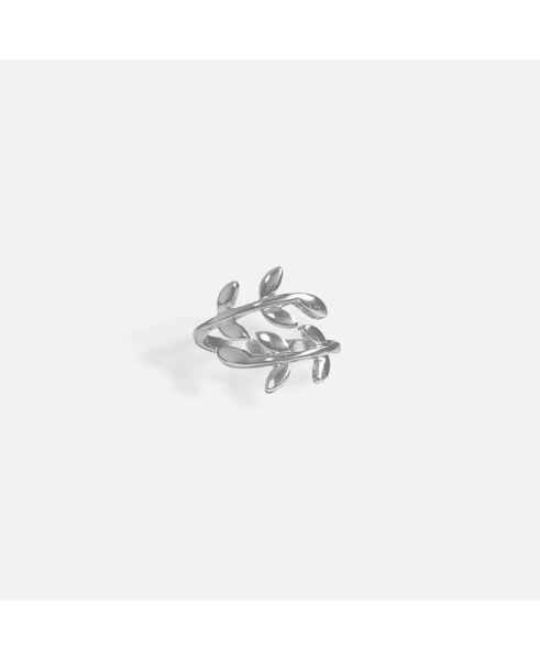 Sanctuary Project by Dainty Olive Branch Adjustable Ring Silver