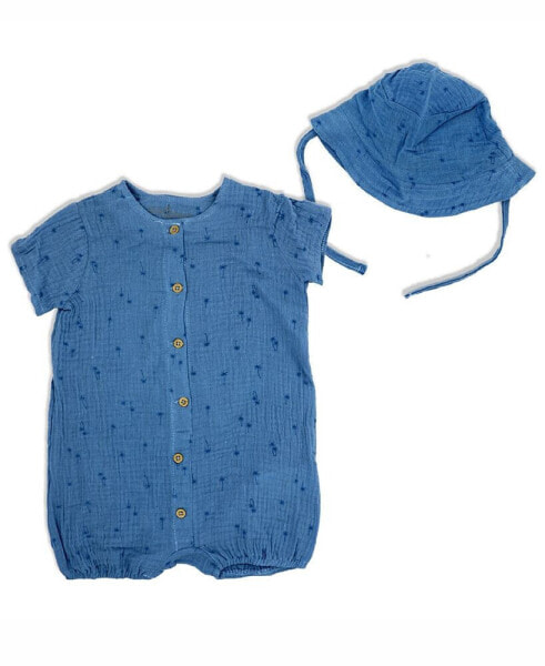 Комплект для малышей Lily & Jack Ромпер и солнечная шапка из муслина, 2 штуки