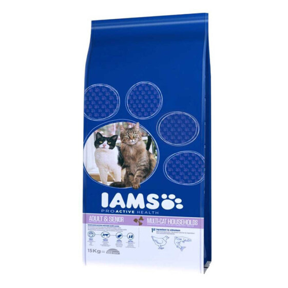 IAMS Pro active health adult & senior multi-households 15 kg cat food