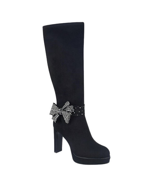 Women's Onneli Bling Stretch Platform Boots with Memory Foam