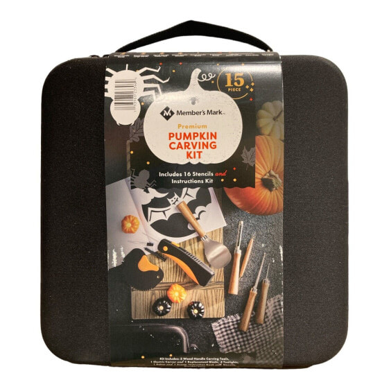 Member's Mark 15 Piece Premium Pumpikn Carving Kit Includes 16 Stencils