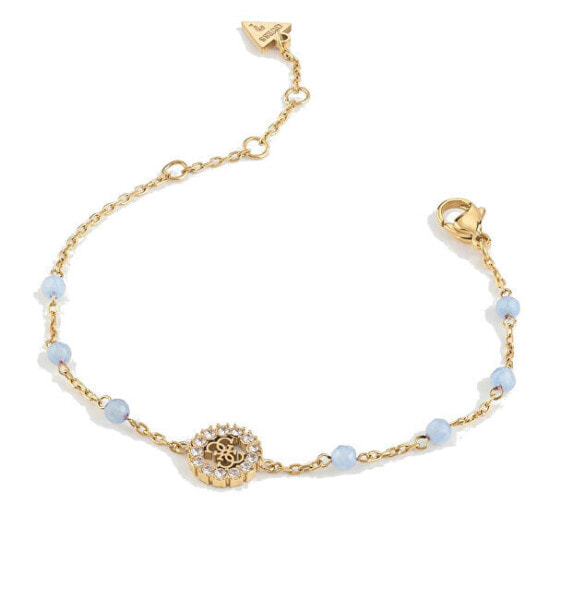 Charming Gold Plated Bracelet with Natural Stones Beads JUBB03074JWYGAQ