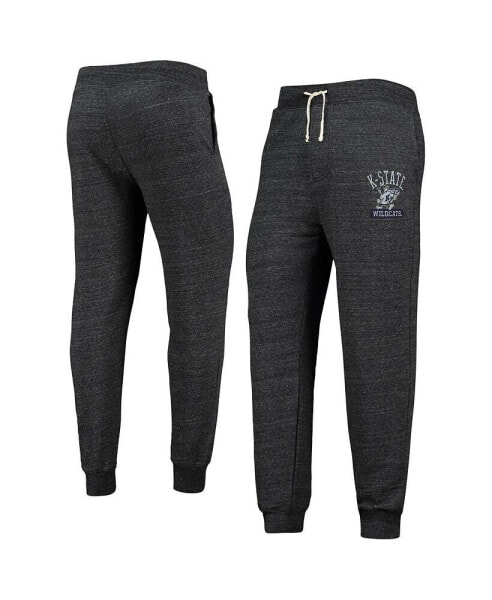 Men's Heathered Black Kansas State Wildcats Dodgeball Tri-Blend Pants