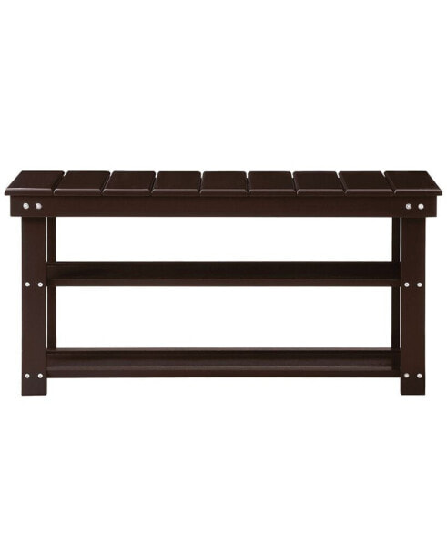 35.5" MDF Oxford Utility Mudroom Bench with Shelves