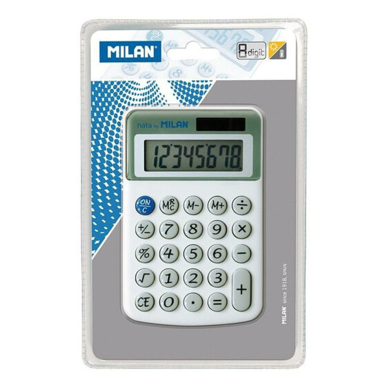 Калькулятор на батарейках и солнечные MILAN 40918BL Белый