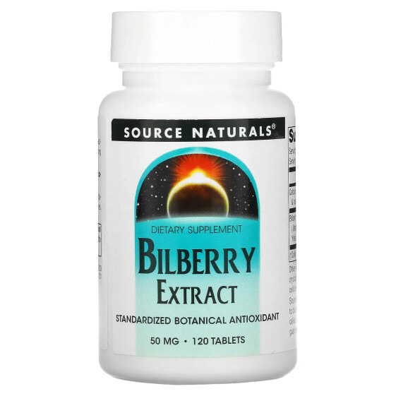 Витамины для глаз Source Naturals Экстракт черники 100 мг, 120 таблеток