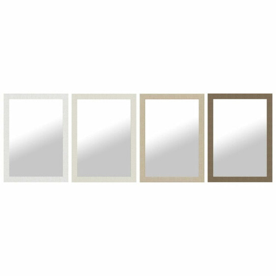 Wall mirror DKD Home Decor Brown Black Dark grey Ivory Crystal polystyrene 70 x 2 x 97 cm (4 Units)