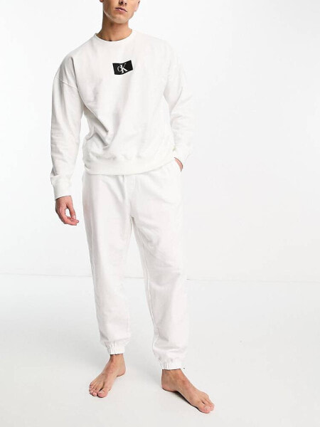 Calvin Klein CK 96 loungewear joggers in white