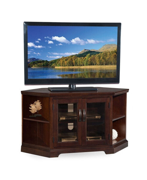 Тумба под телевизор Leick Home Chocolate and Black Glass, 46" W TV Stand