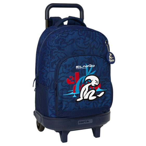 Школьный рюкзак с колесиками El Niño Paradise Тёмно Синий 33 X 45 X 22 cm