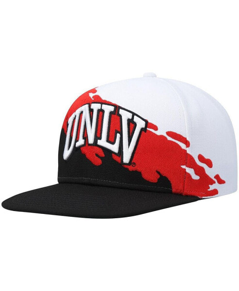 Men's Black, White UNLV Rebels Paintbrush Snapback Hat