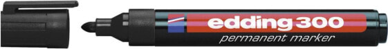 Фломастер постоянный EDDING 300 с округлым наконечником черный (EG1000)