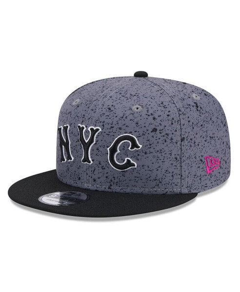 Men's Graphite/Black New York Mets 2024 City Connect Alternate 9FIFTY Snapback Hat