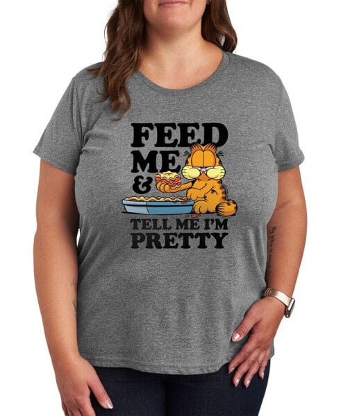 Air Waves Trendy Plus Size Garfield Graphic T-shirt