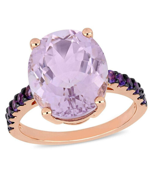 Pink Amethyst (7-7/8 ct.t.w.) Ring in 18k Rose Gold over Sterling Silver