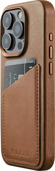 Troubadour Goods Limited Mujjo Full Leather Wallet Case - etui skórzane do iPhone 15 Pro kompatybilne z MagSafe (tan)